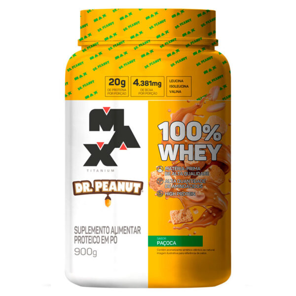 100% WHEY DR. PEANUT POT 900G - Paçoca