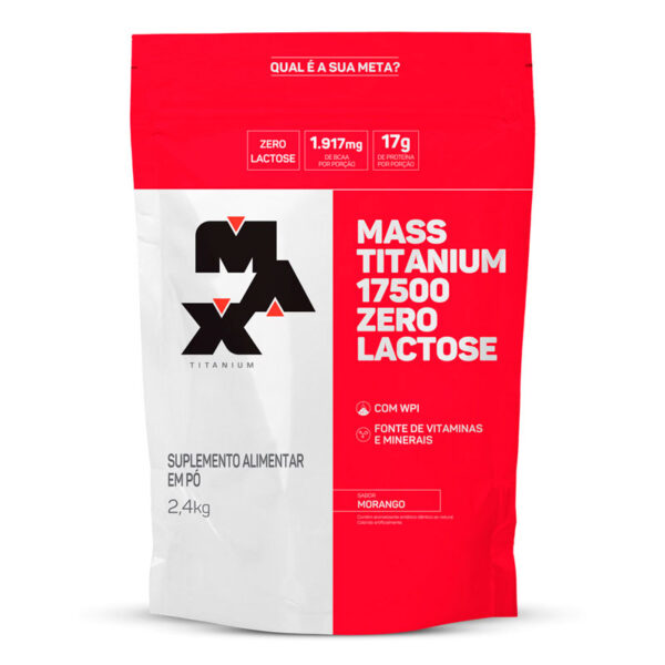 MASS TITANIUM 17500 ZERO LACTOSE REFILL 2,4KG - Strawberry